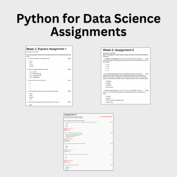 Python for Data Science Assignments