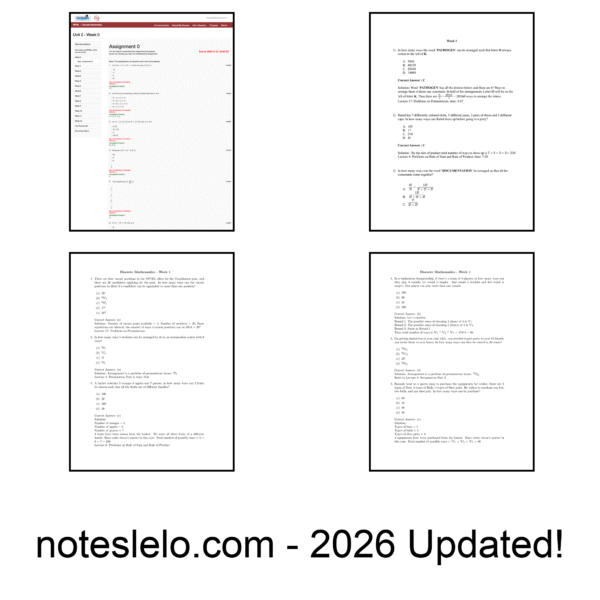 Discrete Mathematics NPTEL Question Bank