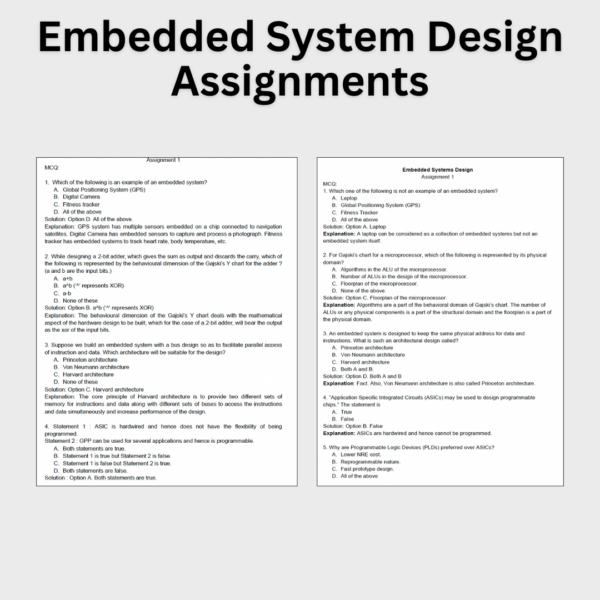 Embedded Systems Design Assignments