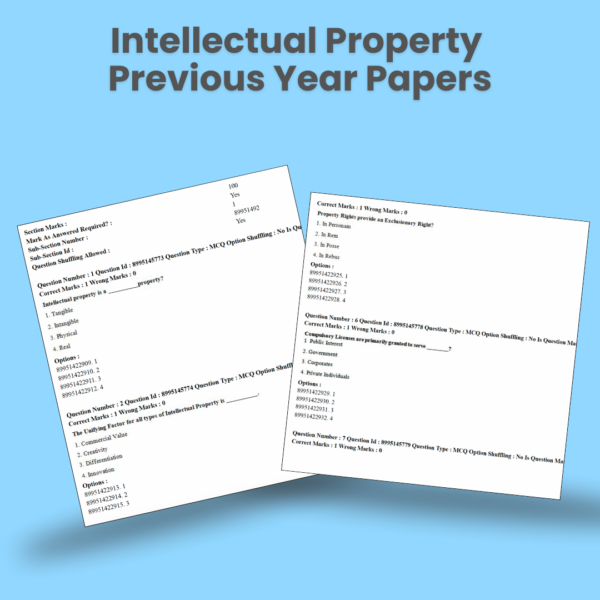 Intellectual Property Previous Papers