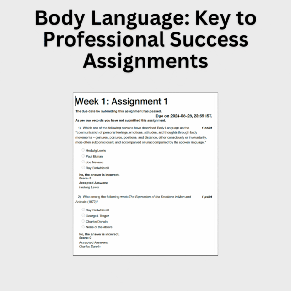 Body Language: Key to Professional Success Assignments