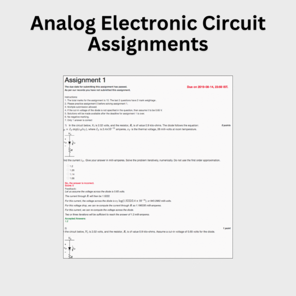 Analog Electronic Circuit Assignments