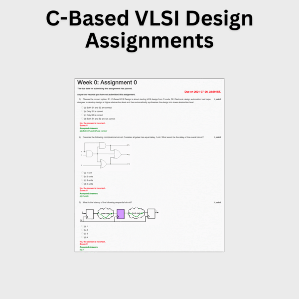 C-Based VLSI Design Assignments