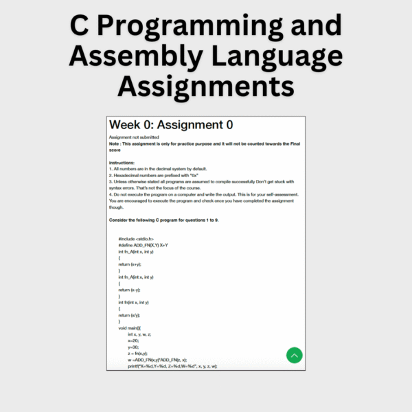 C Programming and Assembly Language Assignments