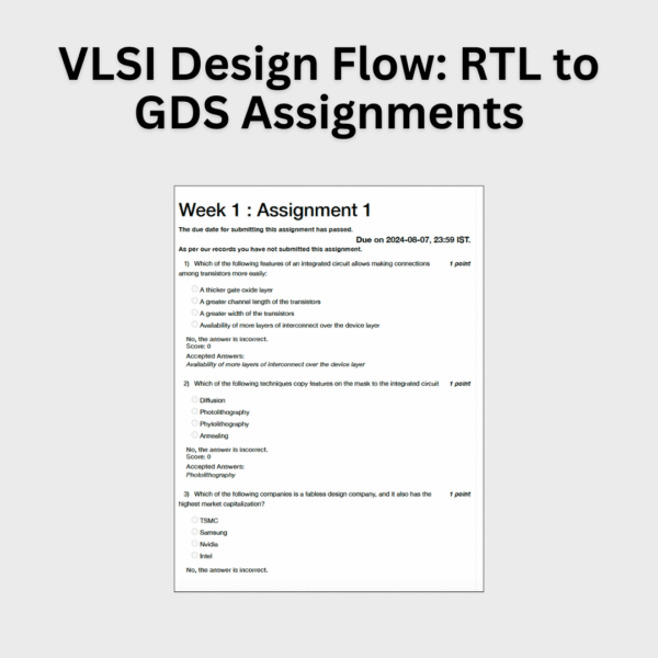 VLSI Design Flow: RTL to GDS Assignments