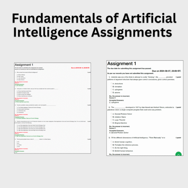 Fundamentals of Artificial Intelligence Assignments