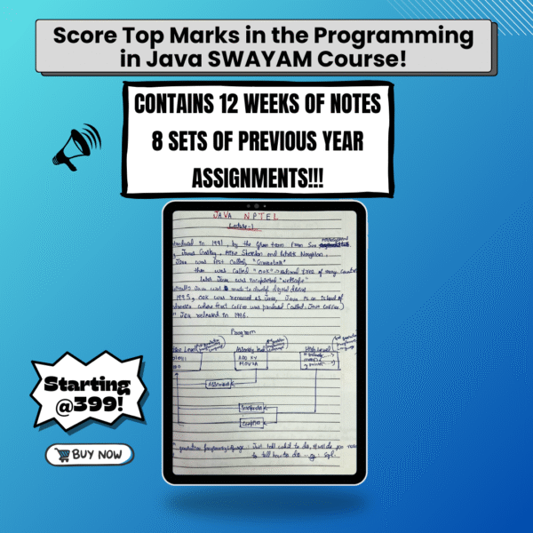 Programming in Java Handwritten Notes + Assignments (8 Sets) Combo