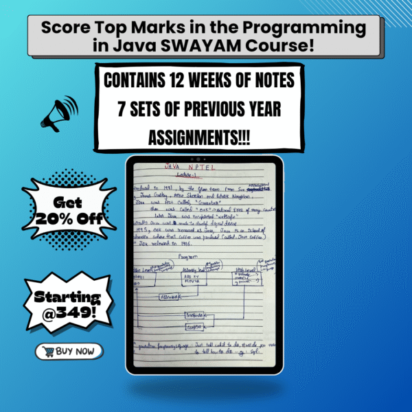 Programming in Java Handwritten Notes + Assignments (7 Sets) Combo