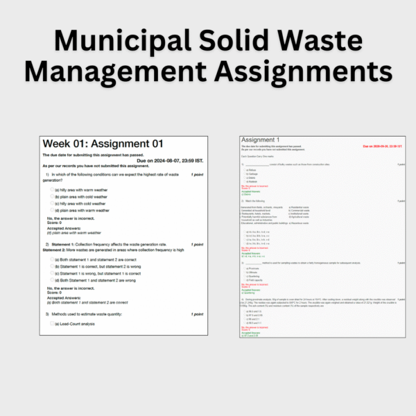 Municipal Solid Waste Management Assignments