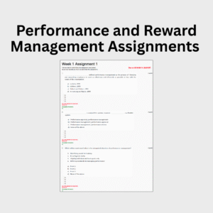 Performance and Reward Management Assignments